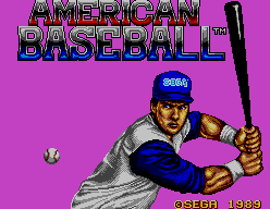 American Baseball   © Sega 1988   (SMS)    1/3