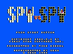 Spy Vs. Spy [Card]   © Sega 1986   (SMS)    1/9