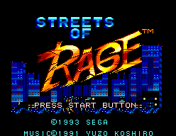 Streets Of Rage   © Sega 1993   (SMS)    1/12