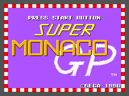 Super Monaco GP (SMS)   © Sega 1990    1/3