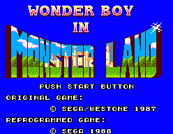 Wonder Boy In Monster Land (SMS)   © Sega 1987    1/3