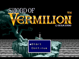 Sword Of Vermilion (SMD)   © Sega 1989    1/4