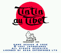 Tintin In Tibet (SMD)   © Infogrames 1995    1/3