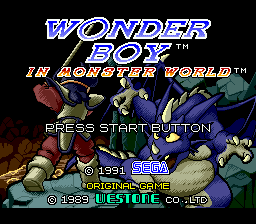Wonder Boy In Monster World (SMD)   © Sega 1991    1/2