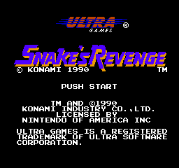 Snake's Revenge (NES)   © Konami 1990    1/3