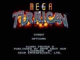 Mega Turrican (SMD)   © Data East 1994    1/4