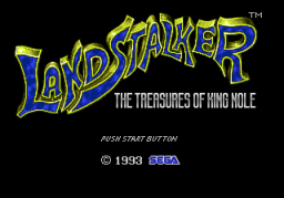 Landstalker: The Treasures Of King Nole (SMD)   © Sega 1992    1/3