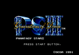 Phantasy Star III: Generations Of Doom   © Sega 1990   (SMD)    1/4