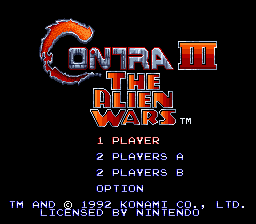 Contra III: The Alien Wars (SNES)   © Konami 1992    1/8