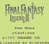 Final Fantasy Legend III (GB)   © Square 1991    1/3