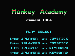 Monkey Academy (MSX)   ©  1984    1/2