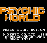 Psychic World (GG)   © Sega 1991    1/2