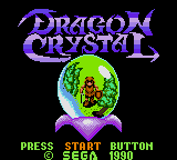 Dragon Crystal (GG)   © Sega 1990    1/1