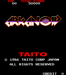 Arkanoid (ARC)   © Taito 1986    1/5