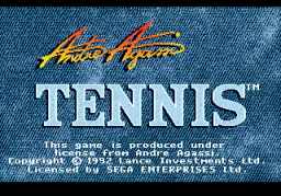 Andre Agassi Tennis (SMD)   © TecMagik 1992    1/3