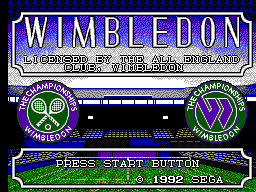 Wimbledon (SMS)   © Sega 1992    1/3