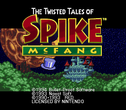 The Twisted Tales Of Spike McFang (SNES)   © Bullet Proof 1993    1/3