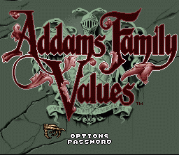 Addams Family Values (SNES)   © Ocean 1995    1/6