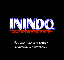 Inindo: Way Of The Ninja (SNES)   © KOEI 1992    1/3