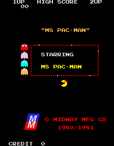 Ms. Pac-Man (ARC)   © Bally Midway 1981    1/4