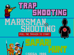 Marksman Shooting / Trap Shooting / Safari Hunt (SMS)   © Sega 1986    1/3
