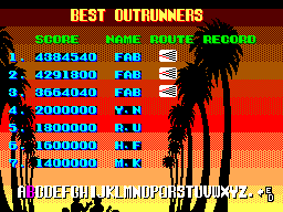 Out Run (SMS)   © Sega 1987    12/12