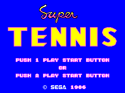 Super Tennis (SMS)   © Sega 1986    1/9