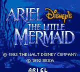 Ariel: The Little Mermaid (GG)   © Sega 1992    1/3
