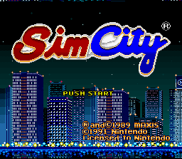 SimCity (SNES)   © Nintendo 1991    1/3