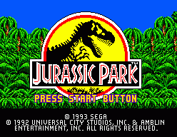 Jurassic Park (Sega) (SMS)   © Sega 1993    1/12