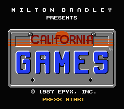 California Games (NES)   © Milton Bradley 1989    1/3
