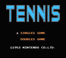 Tennis (1984) (NES)   © Nintendo 1984    1/3