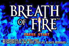 Breath Of Fire (GBA)   © Capcom 2001    1/4