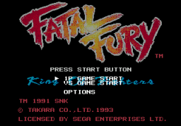 Fatal Fury (SMD)   © Sega 1993    1/4
