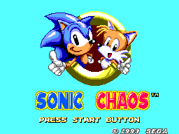 Sonic The Hedgehog Chaos (SMS)   © Sega 1993    1/12