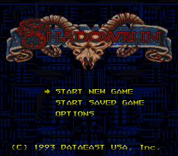 Shadowrun (1993) (SNES)   © Data East 1993    1/3