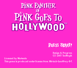 Pink Goes To Hollywood (SNES)   © TecMagik 1993    1/3