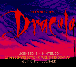 Bram Stoker's Dracula (SNES)   © Sony Imagesoft 1993    1/3