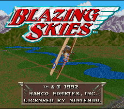 Blazing Skies (SNES)   © Namco 1992    1/3