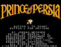 Prince Of Persia   © Brderbund 1989   (SMS)    1/3