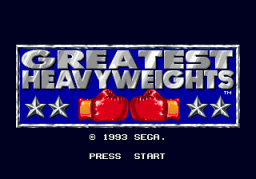Greatest Heavyweights (SMD)   © Sega 1994    1/3