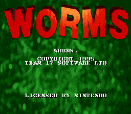 Worms   © Ocean 1996   (SNES)    1/3