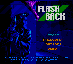 Flashback (SNES)   © U.S. Gold 1993    1/4