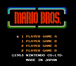 Mario Bros. (NES)   © Nintendo 1983    1/3