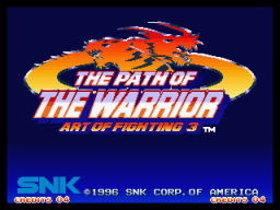 Art Of Fighting 3: Path Of The Warrior (MVS)   © SNK 1996    1/6