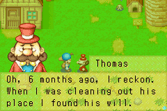 Harvest Moon: Friends Of Mineral Town (GBA)   © Natsume 2003    2/3