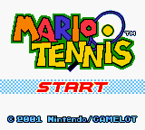 Mario Tennis (GBC)   © Nintendo 2000    1/3