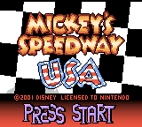 Mickey's Speedway USA (GBC)   © Nintendo 2001    1/3