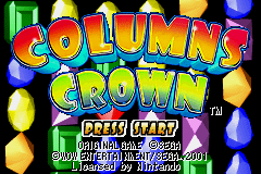 Columns Crown (GBA)   © Sega 2001    1/4
