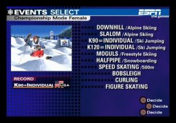 ESPN International Winter Sports (PS2)   © Konami 2002    1/3